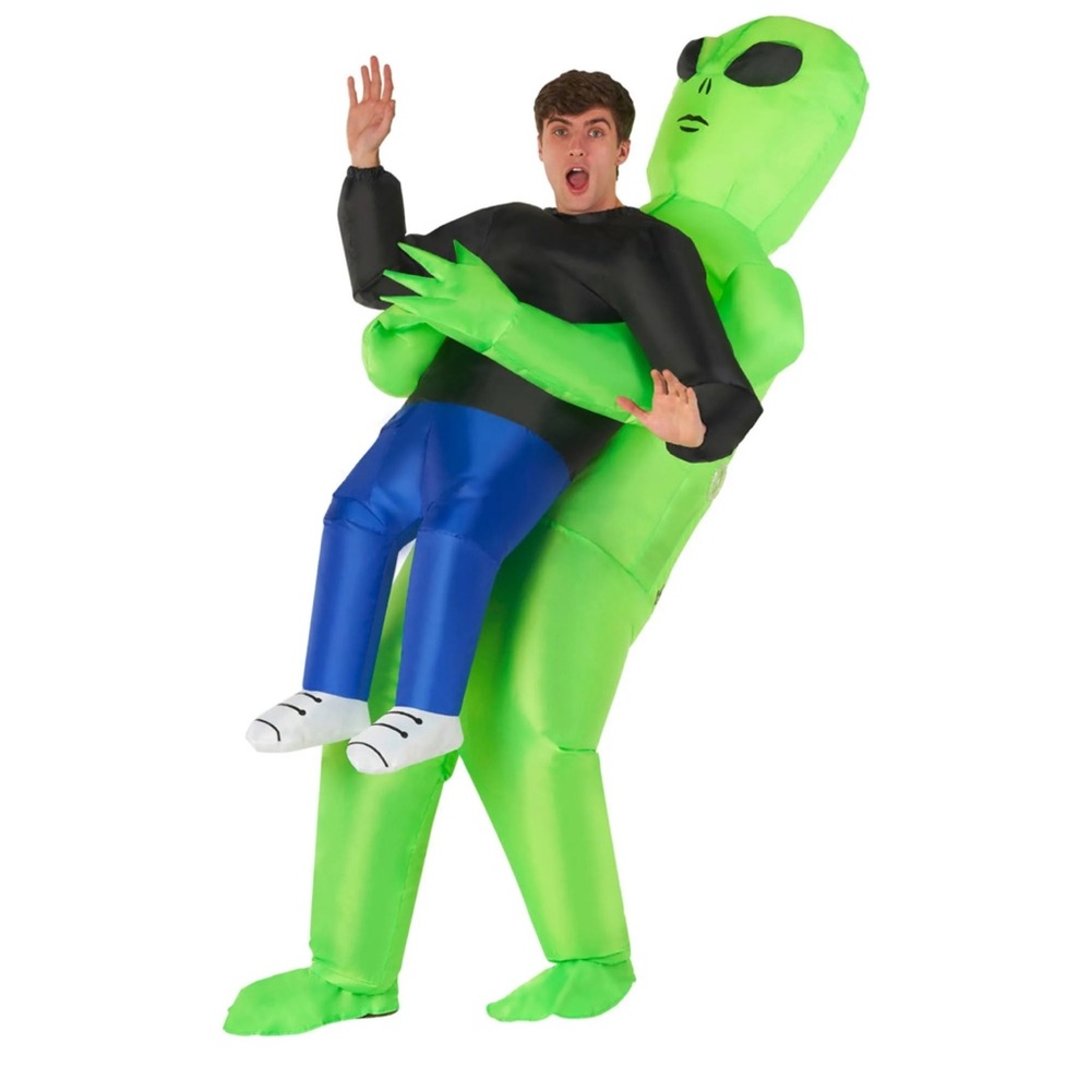 Morph costumes Alien pick me up adult blowup costume. One size nwt